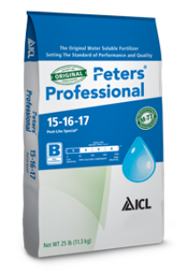 Peters Professional 15-16-17 Peat-Lite Geranium Special 25 lb Bag - 80 per pallet - Water Soluble Fertilizer
